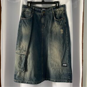 NWOT Kady 00s Denim Midi Skirt